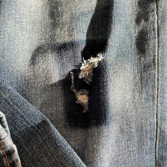 Ann Taylor Modern Skinny jean mild distress medium wash size 28 - Picture 3 of 7